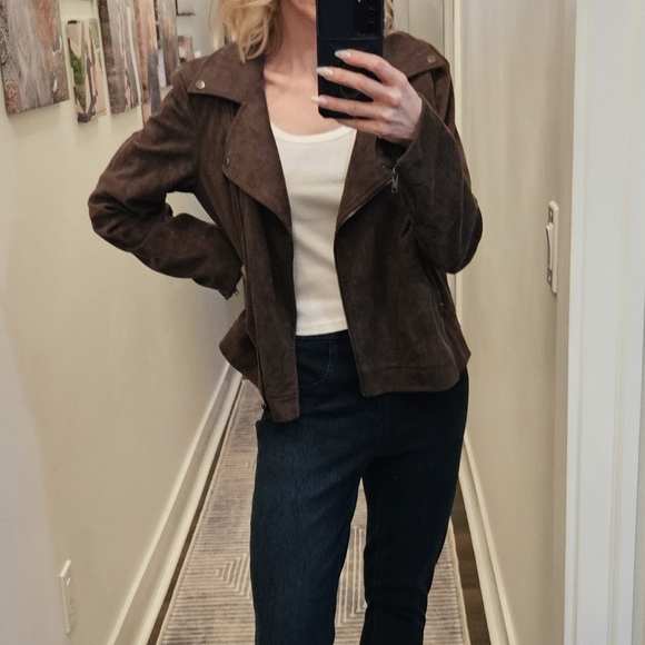 Lulus Lush Greigh Suede Women's Jacket - Size M - Picture 7 of 15